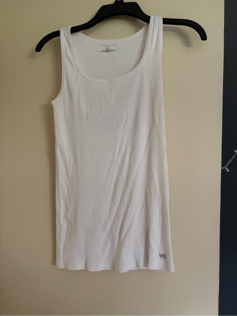 Victoria's Secret White Ribbed Tank Top